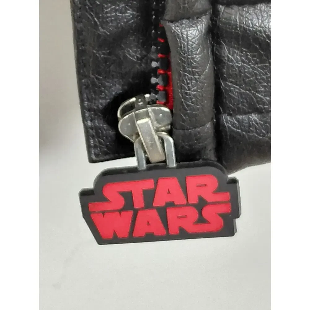 Disney Store Star Wars Black Quilted Faux Leather Jacket Boys Size 9/10